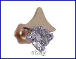 0.10 Cts Round Brilliant Cut Natural Diamond Nose Stud In 750 Solid 18Karat Gold
