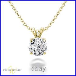0.31 Carat GIA Round Diamond Solitaire Necklace Pendant 14K Gold (1228973436)