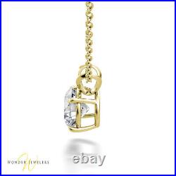 0.38 Carat GIA Round Diamond Solitaire Necklace Pendant 14K Gold (1283673519)