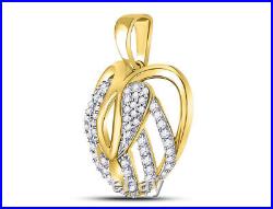 1/6 Carat (ctw I2-I3) Diamond Heart Pendant 10K Yellow Gold with Cha