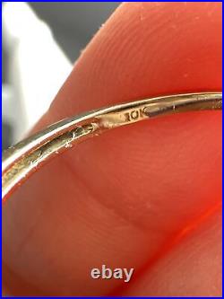 10 karat yellow gold promise or engagement ring size 8.5 signed AFJC