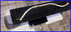 10K Yellow Gold VVS Diamond Mossanite 4mm Tennis Bracelet Solid GOLD 7.5in