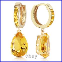 13.2 Carat 14K Solid Gold Dramatique Citrine Earrings