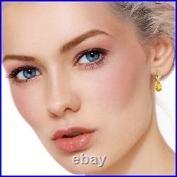 13.2 Carat 14K Solid Gold Dramatique Citrine Earrings