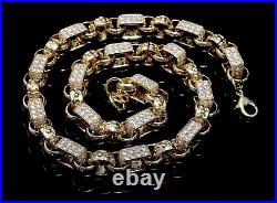 13mm GF 18K Gold XXL Gypsy Link Belcher Chain Gift Men Gents Women Heavy Filled