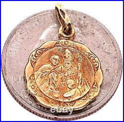 14 Karat Yellow Gold Religious Charm Pendant 101-1461