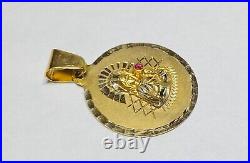 14 Karat Yellow Gold Saint Barbara Santa Barbara 21.7mm (0.85) Round Medal