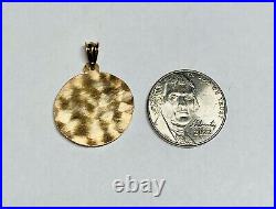 14 Karat Yellow Gold Saint Lazarus San Lazaro 21mm (Nickel Size) Medal
