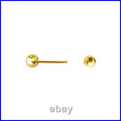 14K Solid Yellow Gold 14GA Nipple Ring Tongue Barbell 12MM Bar Piercings Jewelry