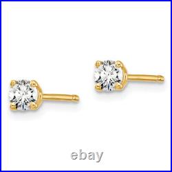 14K Yellow Gold 1/5 carat Round Lab Grown Diamond Stud Earrings