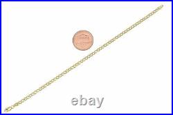 14K Yellow Gold 2-7.5mm Curb Cuban Chain Link Necklace Bracelet Sz 7-30 Hollow