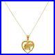 14k Gold Elephant Heart Authentic Yellow Gold Necklace 18
