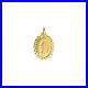 14k Solid Yellow Gold Framed Oval Blessed Mary Medal Pendant 1.92 grams