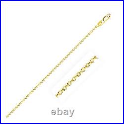 14k Yellow Gold Diamond Cut Cable Link Chain (1.50 mm)