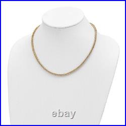 14k Yellow Gold Polished Link 18 Necklace for Women 6.12g