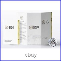 14k Yellow Gold Ring IGI GIA lab Grown Certified Diamond Women Round 0.75 Carat