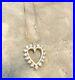 14k yellow gold open heart pendant necklace, 20
