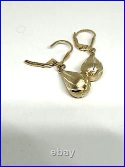 14kt. Yellow gold tear drop earrings, 2.0 grams