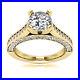 2.05 Carat I VS1 Natural Round Cut Diamond Engagement Ring 14k Yellow Gold
