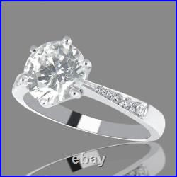 2/3 Carat H SI2 Genuine Diamond Engagement Ring Round Cut 18K Yellow Gold