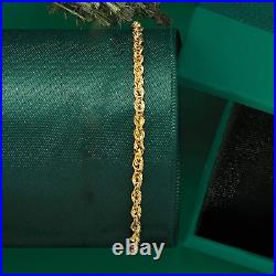 2.6Mm 14Kt Yellow Gold Rope-Chain Bracelet
