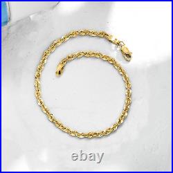 2.6Mm 14Kt Yellow Gold Rope-Chain Bracelet