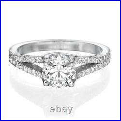 3/4 Carat D VS2 Classic Diamond Engagement Ring Round Cut 18K Yellow Gold