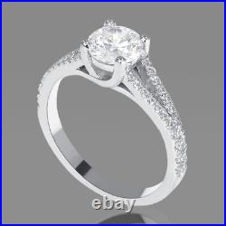 3/4 Carat I SI1 Women's Diamond Engagement Ring Round Cut 14K Yellow Gold