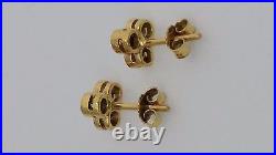333 Yellow Gold Women's Zirconia 8Carat High Quality Stamped Earrings NEW