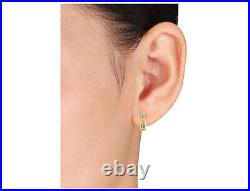 5/8 Carat (ctw) Octagon Peridot Link Earrings in 10K Yellow Gold