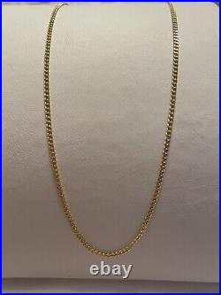 585 GOLD Chain Tank Chain 60cm Long, Necklace, NEW+TAG. YELLOW GOLD! 14KT