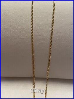 585 GOLD Chain Tank Chain 60cm Long, Necklace, NEW+TAG. YELLOW GOLD! 14KT