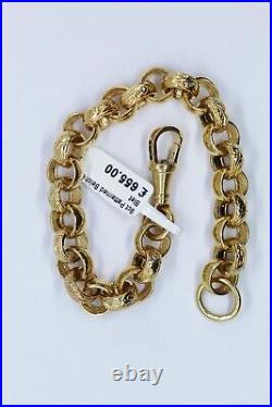 9 Carat Belcher Bracelet Gold 17.5 cm long 8 mm wide 16 grams 7 inch hallmarked