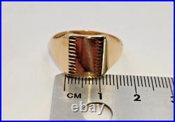9ct 9 Carat Solid Gold Signet Ring Jewellery Retro Size UK U US 10.5 EU 63