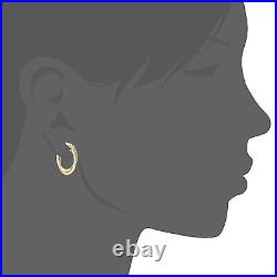9ct Yellow Gold Crossover 0.9cm Length Hoop Earrings by Citerna