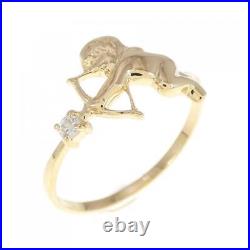 Authentic K18YG Diamond Ring 0.03CT #260-006-586-4944