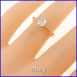 Authentic K18YG Diamond Ring 0.34CT #260-006-628-0958