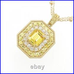Authentic K18YG Sapphire Necklace 0.81CT #260-003-534-7033