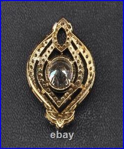 D/VVS1 2.50 Carat Oval Shape Solitaire Anniversary Pendant In 14KT Yellow Gold