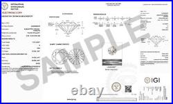 Diamond Earring 14K Yellow Gold 6 Prong 1 Carat IGI GIA Certified Lab Grown
