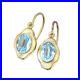 Earrings Blue Colored Stone 333 Yellow Gold