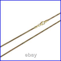 Fine Snake Chain Yellow Gold 333 Gold Chain Necklace 50cm Necklace 1.6mm 3721