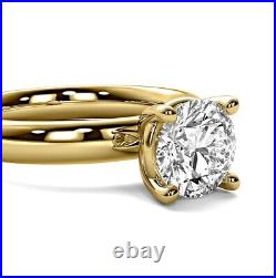 GIA REPORT! 3.36 Ct F VS1 Solitaire Round Cut Lab Grown Diamond Engagement Ring