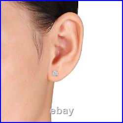 I1/HI Certified Round Diamond Gold Platinum Women Stud Earrings Multiple Carat