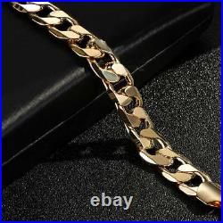 Luxury 18K Gold GF 12mm Cuban Curb Chain
