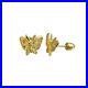 Luxury Classic Chic 14 Karat Yellow Gold Butterfly Screw Back Stud Earrings