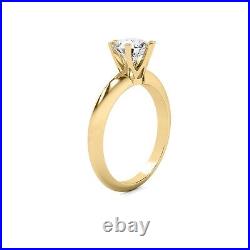 Natural Mined Solitaire. 95 Carat J VS1 Round Cut Diamond Engagement Ring 14k