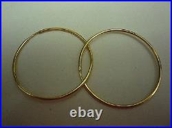 New 18k 18ct gold yellow gold earrings sleepers 1mm hoop 6 different sizes