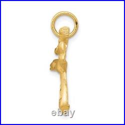 Real 10K Yellow Gold Solid Karate Person Charm Women & Men