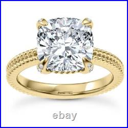 Solitaire 1.30 Ct H VS1 Cushion Cut Diamond Engagement Ring 14k Yellow Gold